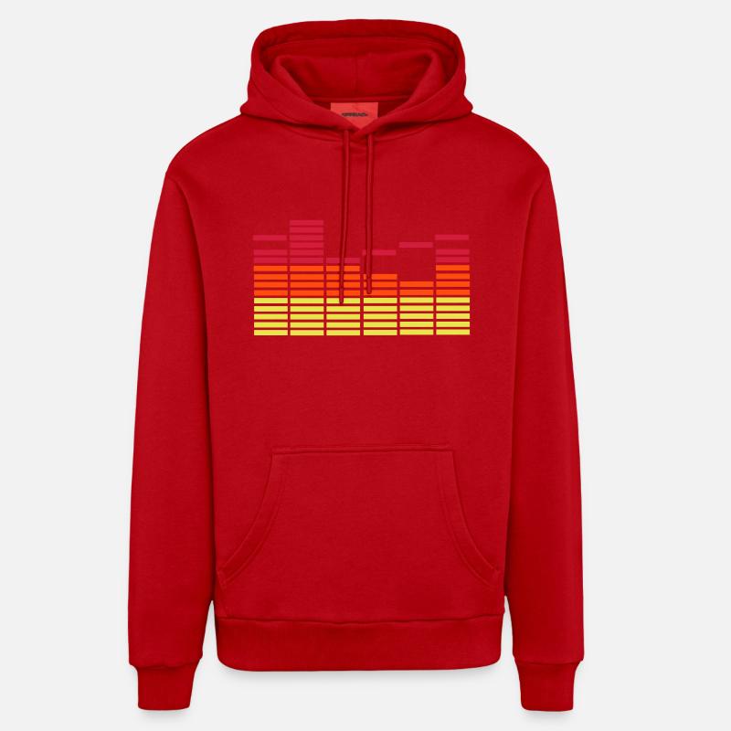 Equalizer - Musique - Sweat à capuche bio décontracté fabriqué en UE - rouge