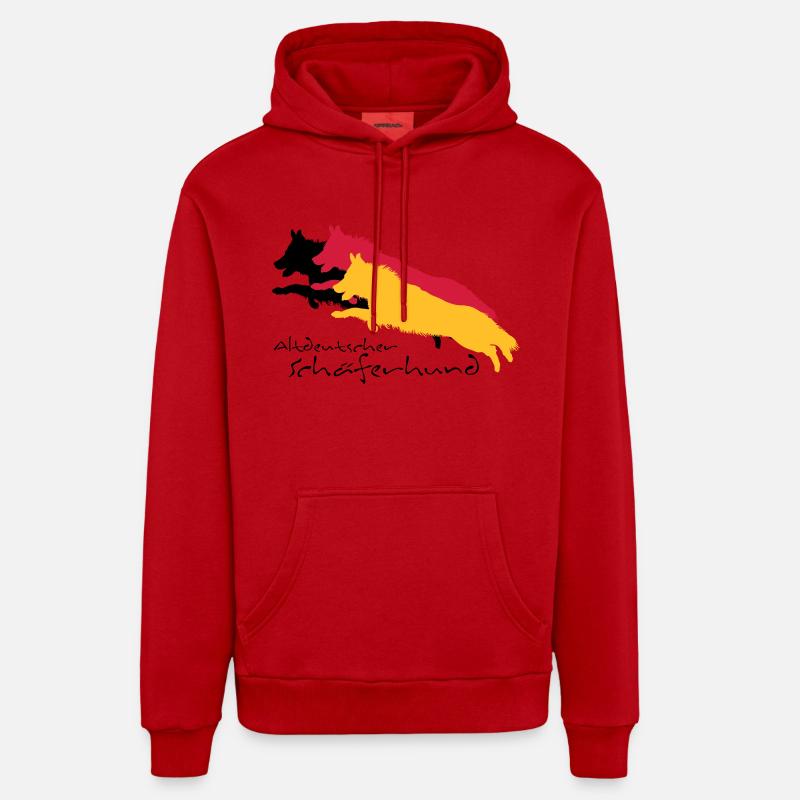 altdeutscher schäferhund - Organic Relaxed Hoodie Made in EU - Rot