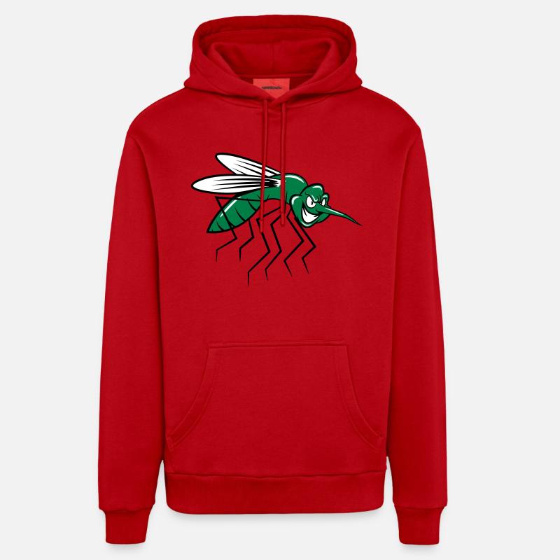 Mosquito bande dessinée drôle - Sweat à capuche bio décontracté fabriqué en UE - rouge