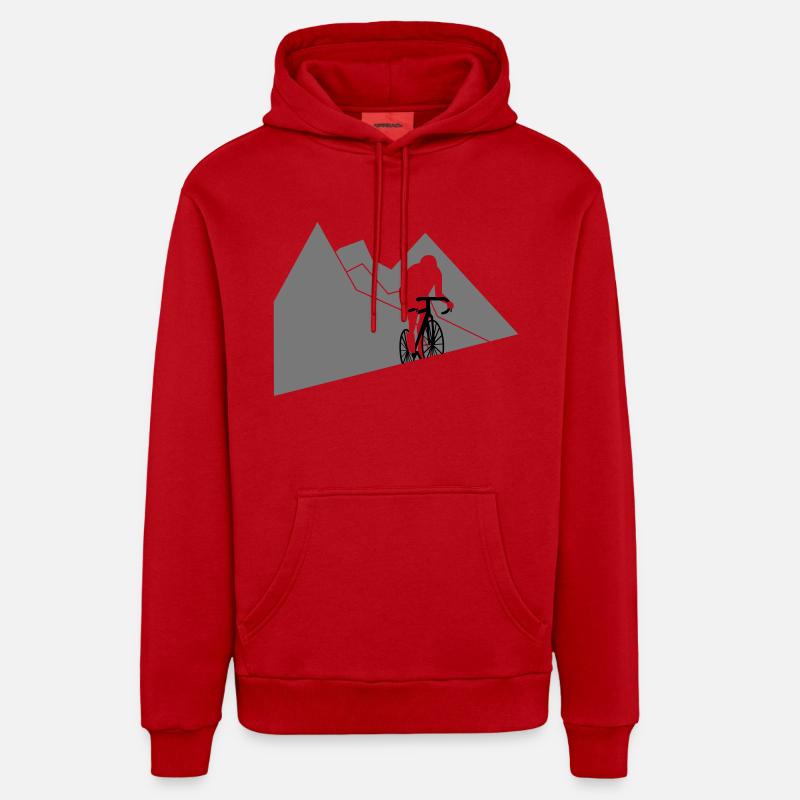 Grimpeur - Sweat à capuche bio décontracté fabriqué en UE - rouge