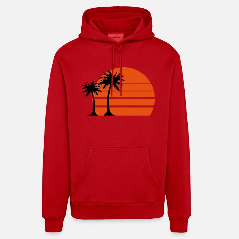 insel - Sweat à capuche bio décontracté fabriqué en UE - rouge