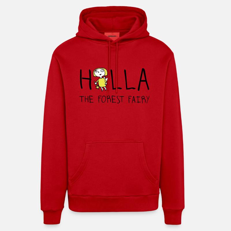 holla_the_forest_fairy_052012a_3c - Sweat à capuche bio décontracté fabriqué en UE - rouge