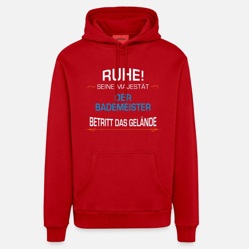maître nageur d'emploi - Sweat à capuche bio décontracté fabriqué en UE - rouge