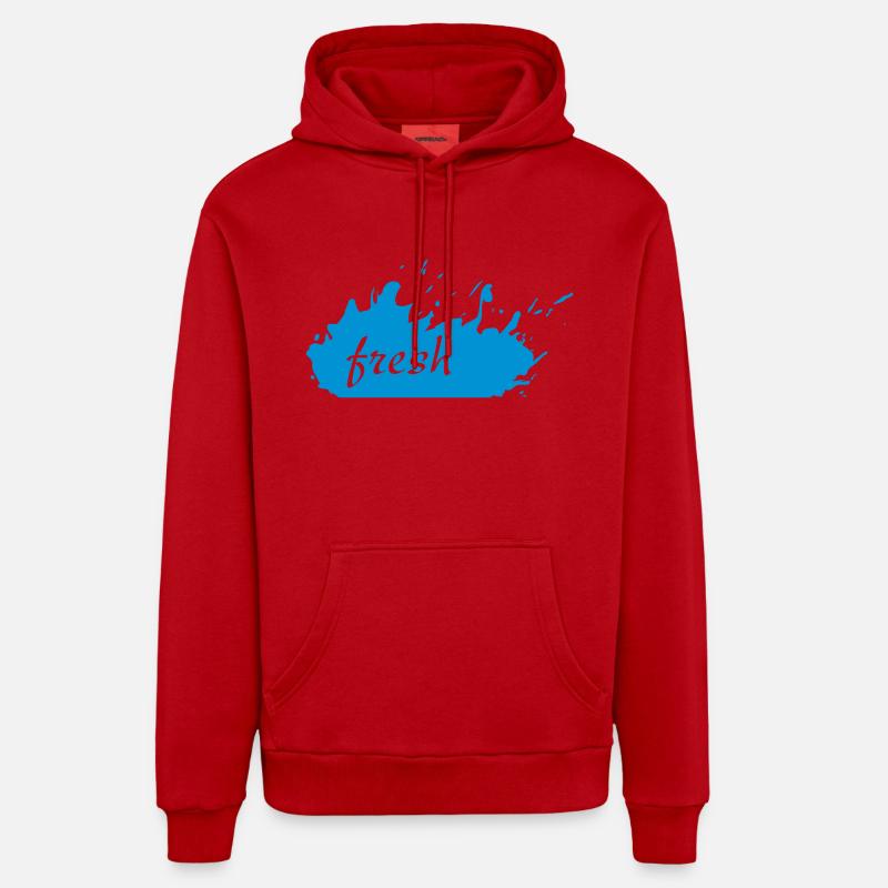 éclaboussure fraîche > Vectorgraphic - Sweat à capuche bio décontracté fabriqué en UE - rouge