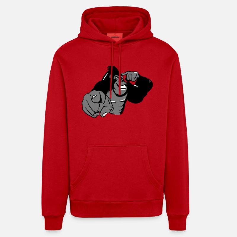 Gorilla vogel zeigen Organic Relaxed Hoodie Made in EU