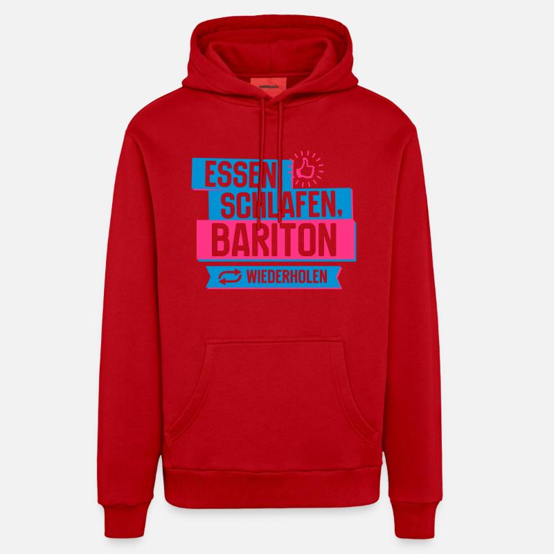 Hobby Bariton - Organic Relaxed Hoodie Made in EU - Rot