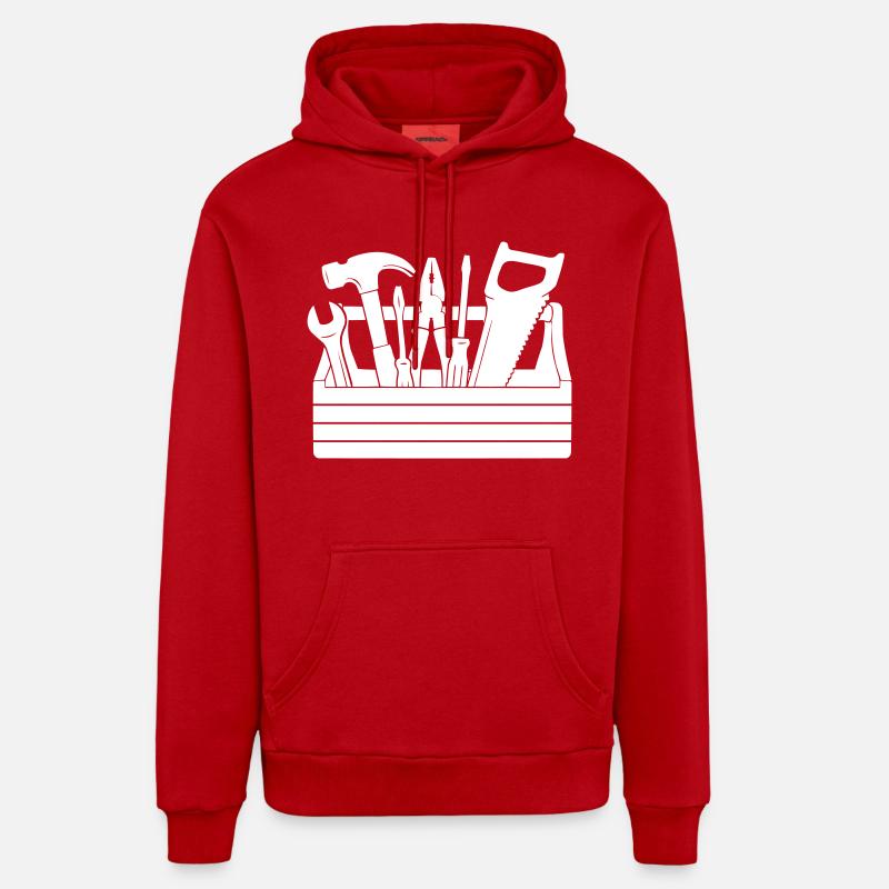 toolbox - Sweat à capuche bio décontracté fabriqué en UE - rouge