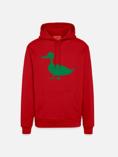 duck - Organic Relaxed Hoodie Made in EU - Rot