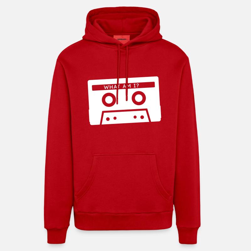 Qu’est-ce qu’une cassette - Sweat à capuche bio décontracté fabriqué en UE - rouge