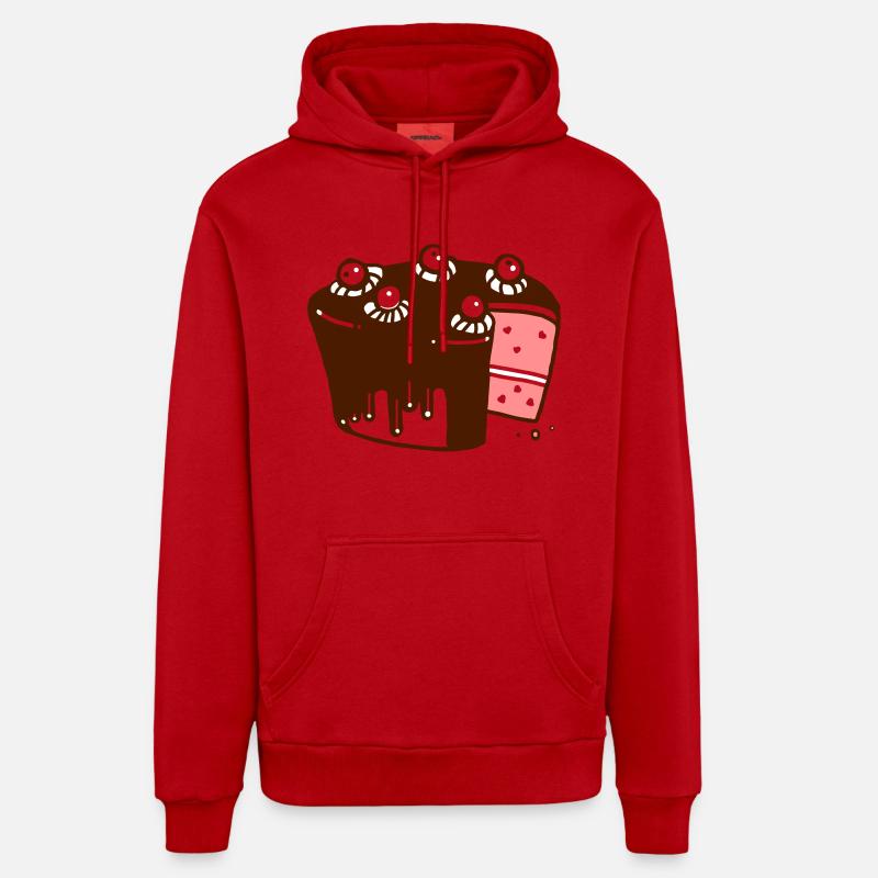 Torte Partnershirt - yummy mummy - Sweat à capuche bio décontracté fabriqué en UE - rouge
