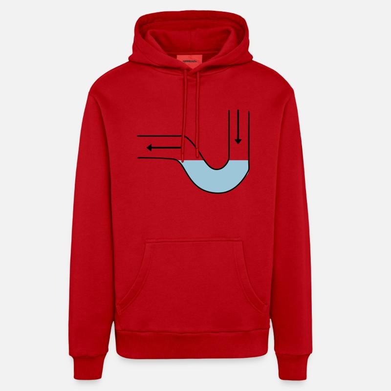 Plombier - Sweat à capuche bio décontracté fabriqué en UE - rouge