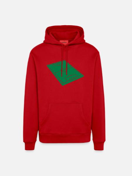 Playfield - Organic Relaxed Hoodie Made in EU - Rot