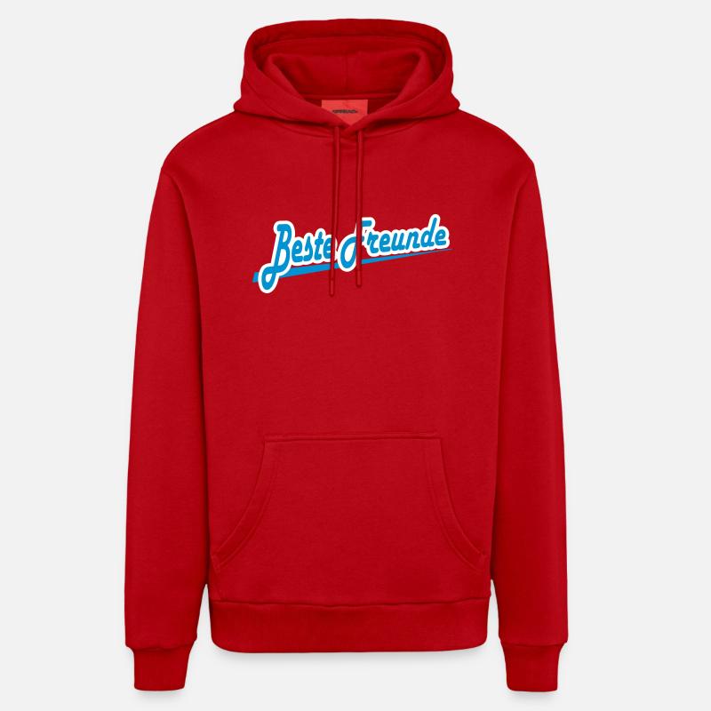 Meilleurs amis - Sweat à capuche bio décontracté fabriqué en UE - rouge