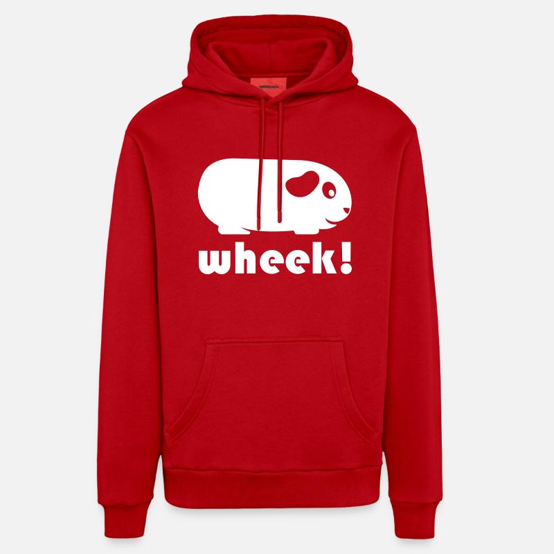 Simple Guinée Pig (Wheek!) - Sweat à capuche bio décontracté fabriqué en UE - rouge