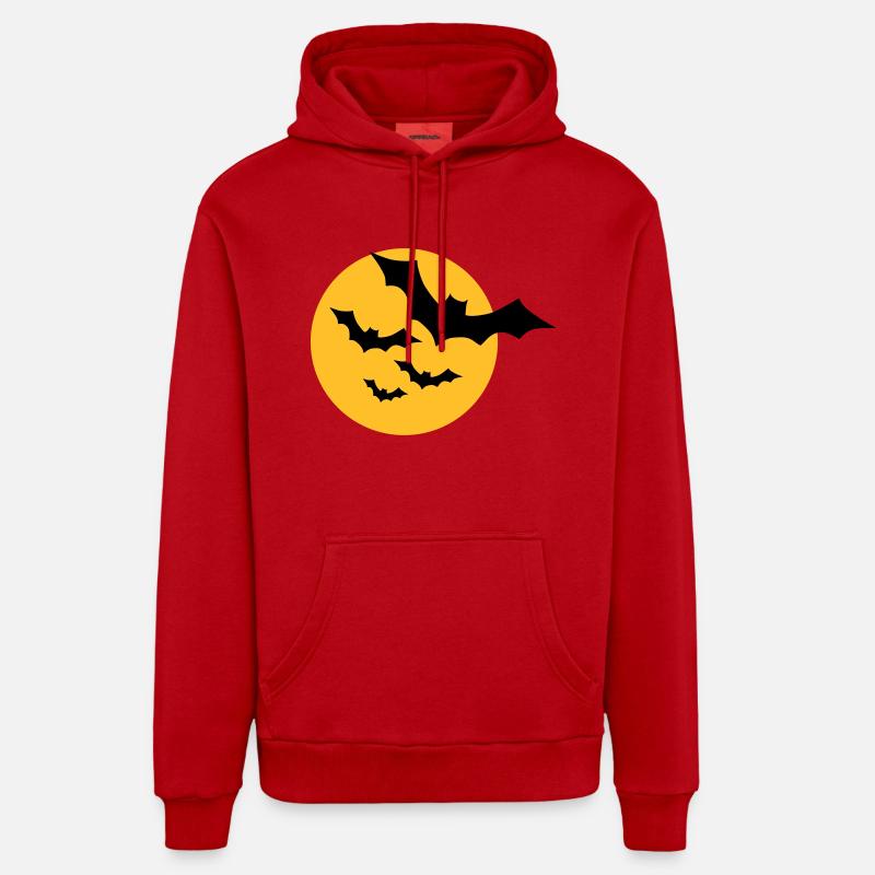 Chauve-souris - Sweat à capuche bio décontracté fabriqué en UE - rouge
