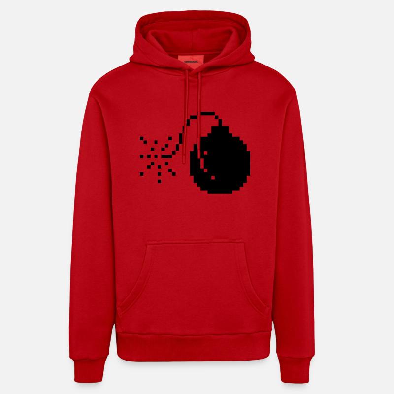bombe - Sweat à capuche bio décontracté fabriqué en UE - rouge