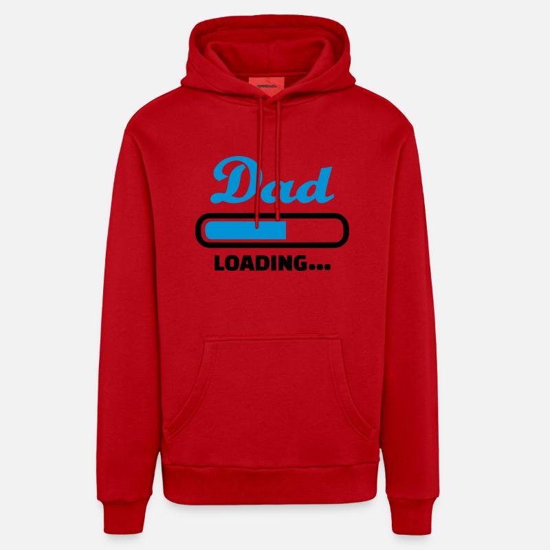 Dad - Sweat à capuche bio décontracté fabriqué en UE - rouge