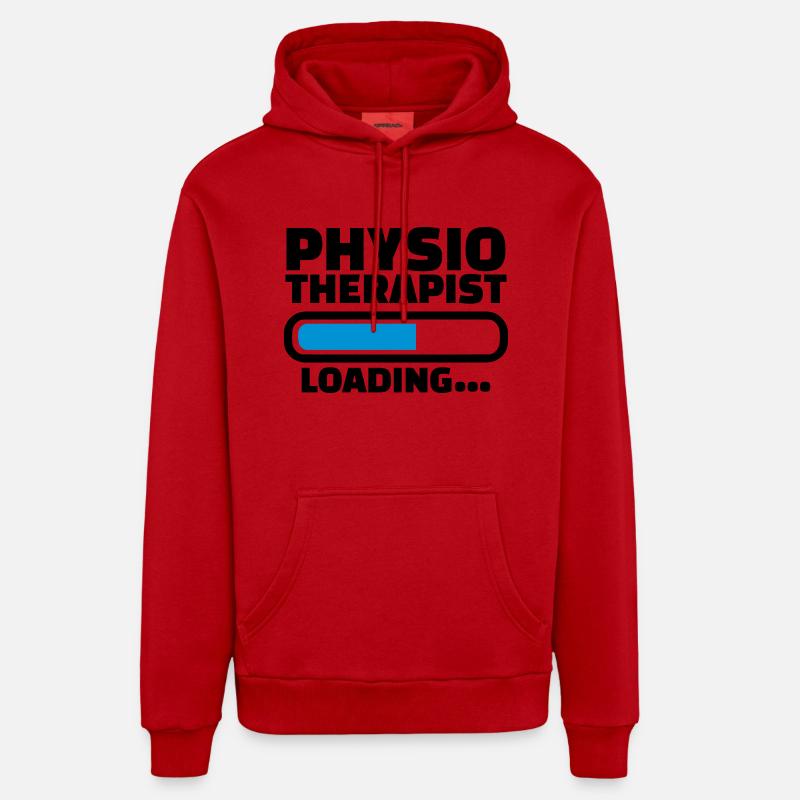 Physiotherapist - Sweat à capuche bio décontracté fabriqué en UE - rouge