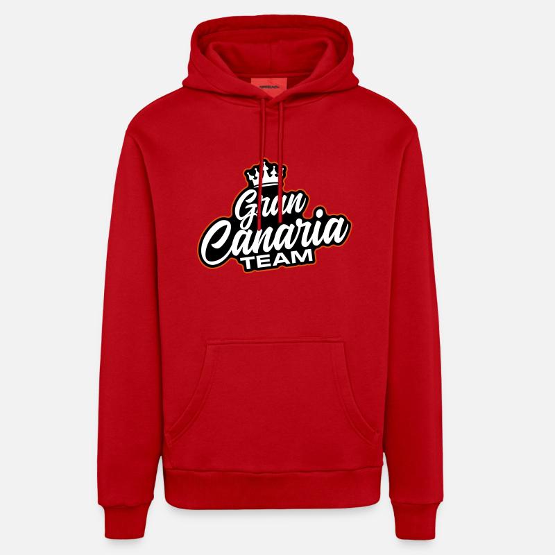 L’équipe de Gran Canaria - Sweat à capuche bio décontracté fabriqué en UE - rouge