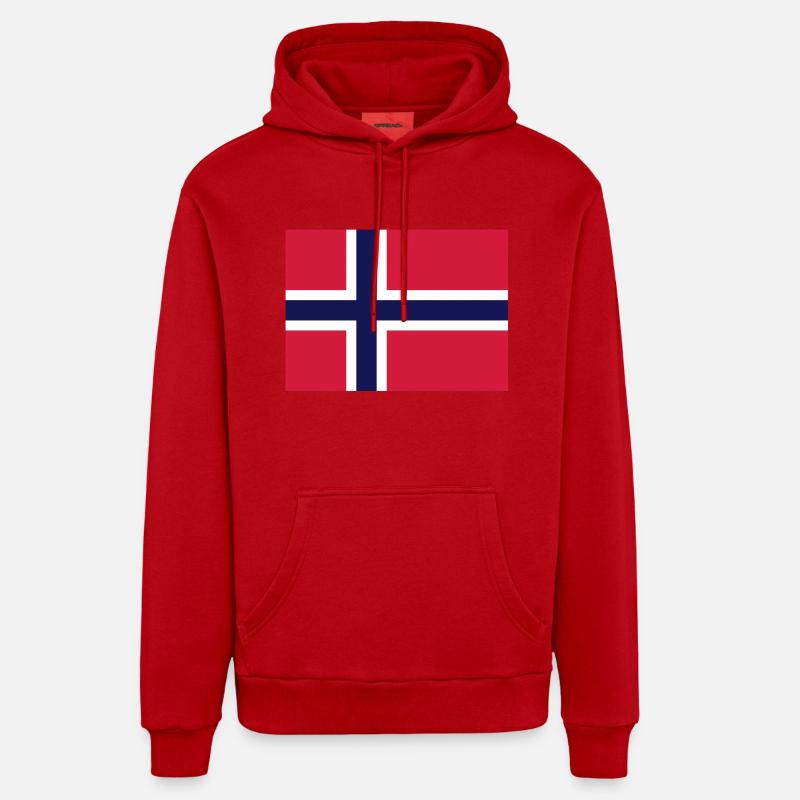 Norway - Sweat à capuche bio décontracté fabriqué en UE - rouge