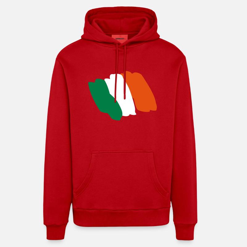 ireland__f3 - Sweat à capuche bio décontracté fabriqué en UE - rouge