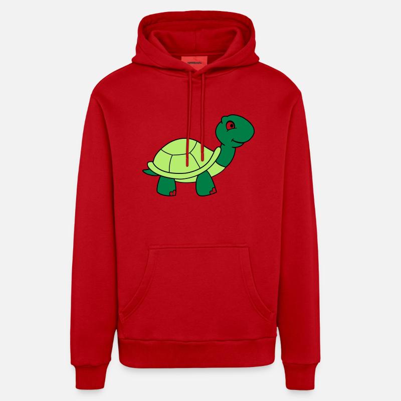 schildkroete_002 - Sweat à capuche bio décontracté fabriqué en UE - rouge