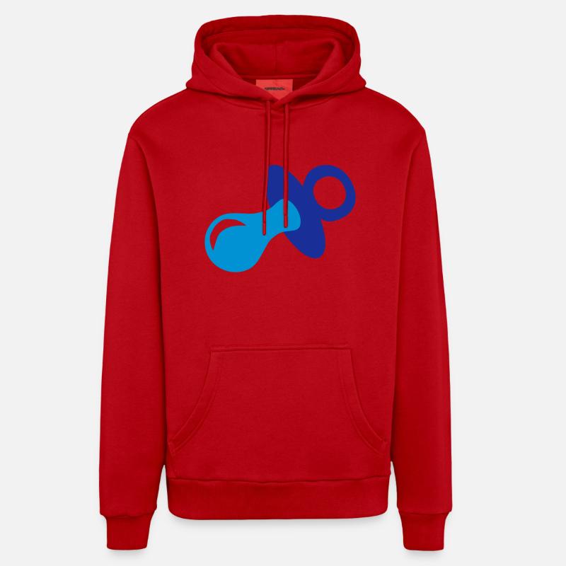 Bébé - Sucette - Sweat à capuche bio décontracté fabriqué en UE - rouge