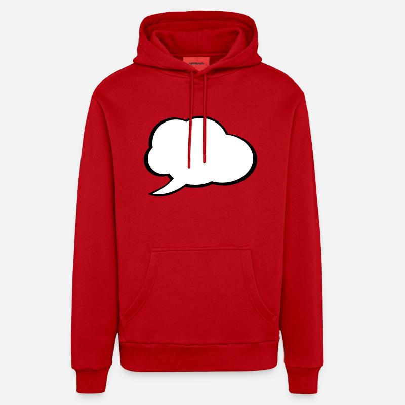 Speech Bubble - Sweat à capuche bio décontracté fabriqué en UE - rouge