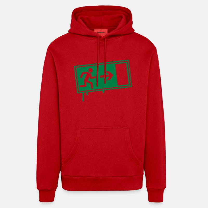 exit_2_f1 - Organic Relaxed Hoodie Made in EU - Rot