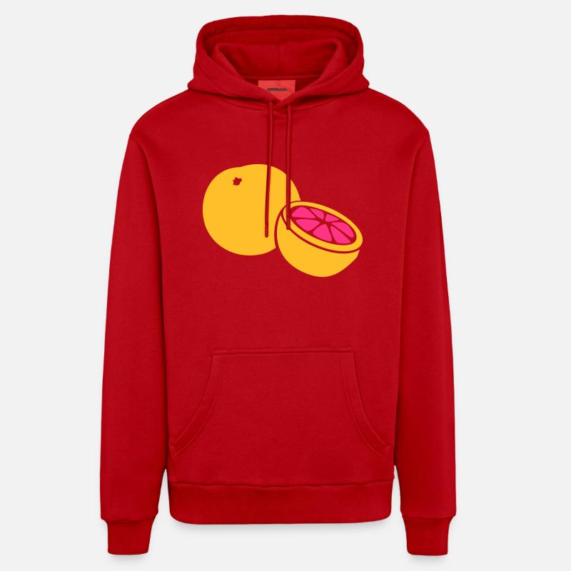 Grapefruit - Sweat à capuche bio décontracté fabriqué en UE - rouge