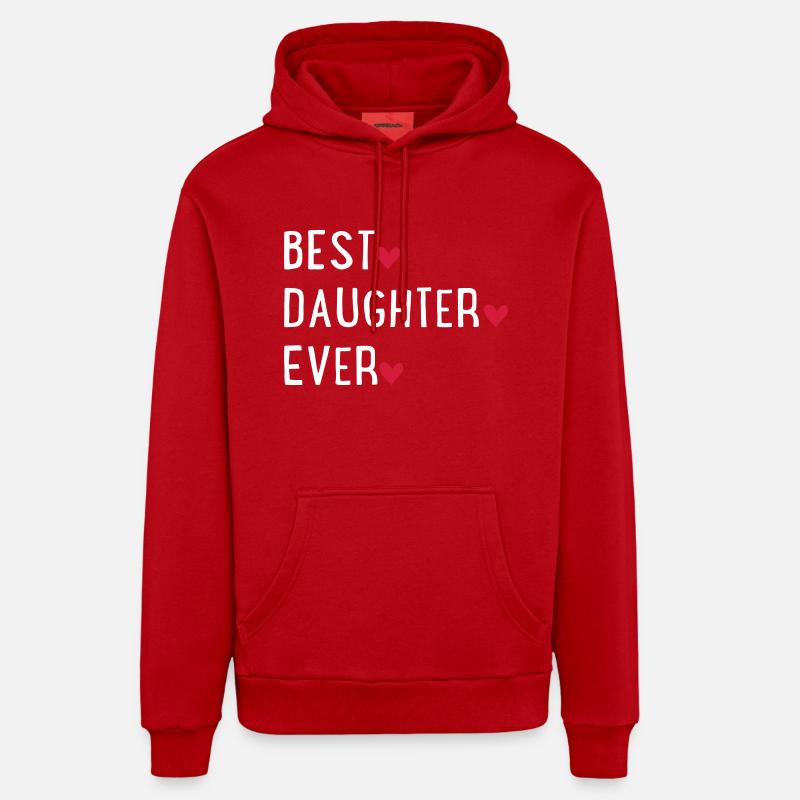 Fille - Sweat à capuche bio décontracté fabriqué en UE - rouge