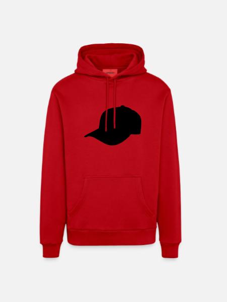 basecap schwarz links - Organic Relaxed Hoodie Made in EU - Rot
