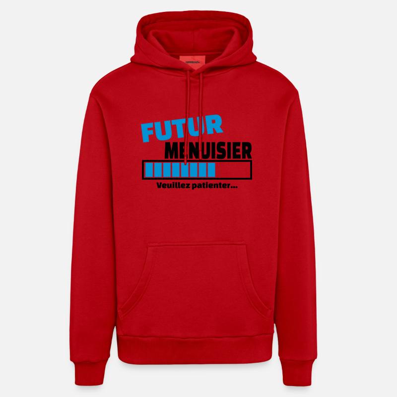 futur menuisier - Sweat à capuche bio décontracté fabriqué en UE - rouge
