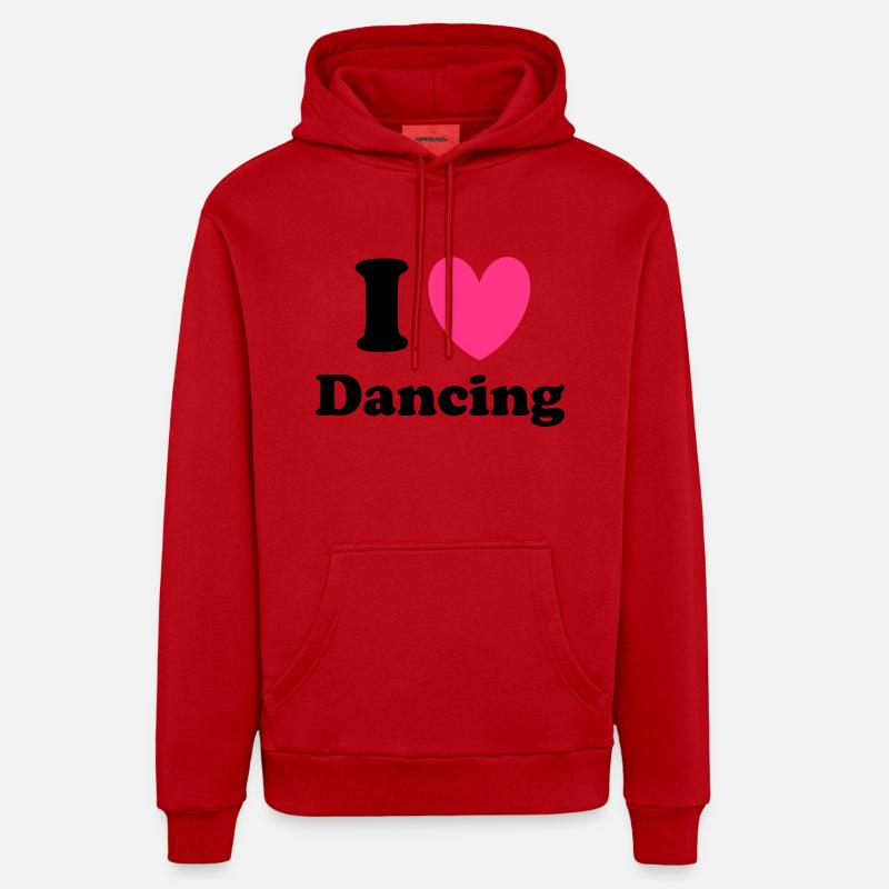 Dancing - Sweat à capuche bio décontracté fabriqué en UE - rouge