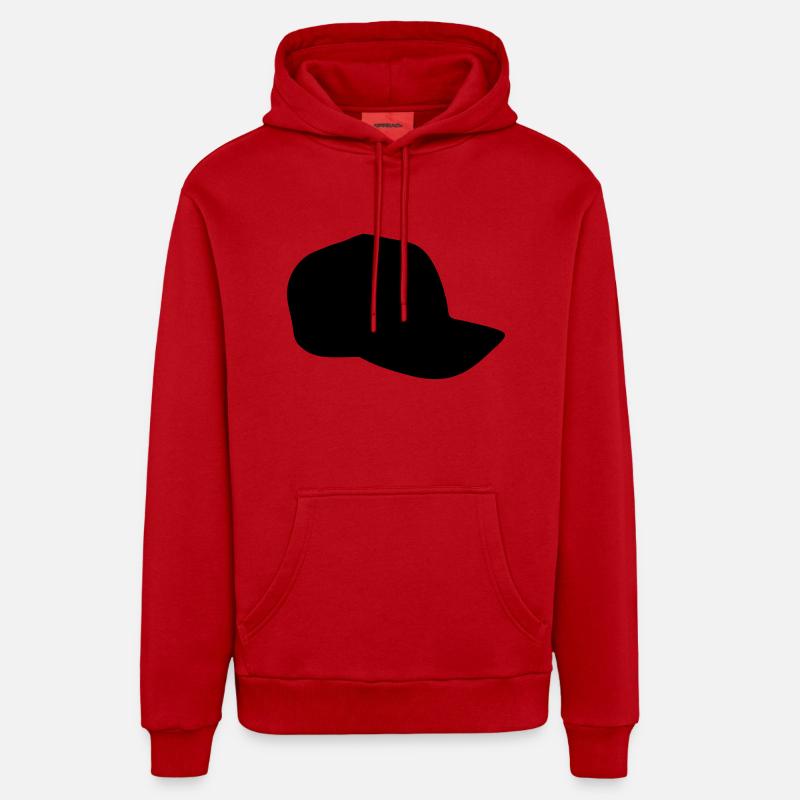 Basecap - Sweat à capuche bio décontracté fabriqué en UE - rouge