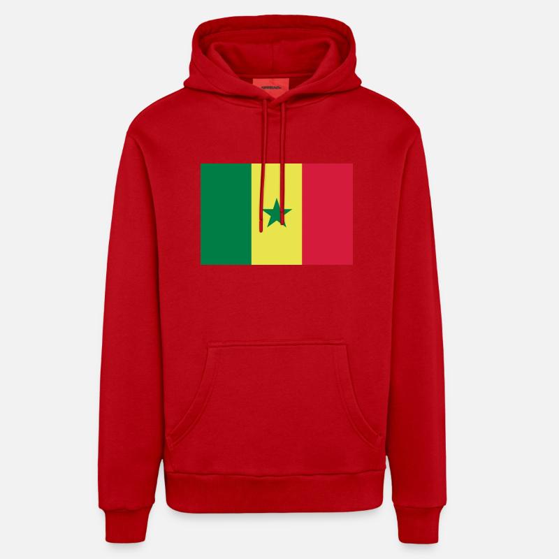 Sénégal - drapeau Sweat à capuche bio décontracté fabriqué en UE