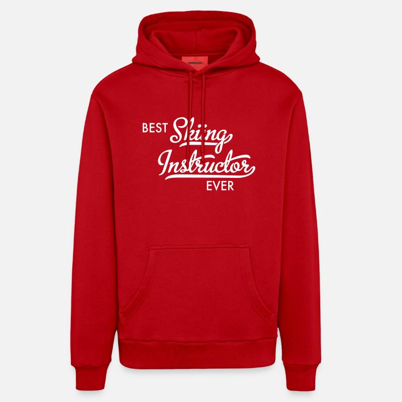 Ski instructor - Organic Relaxed Hoodie Made in EU - red