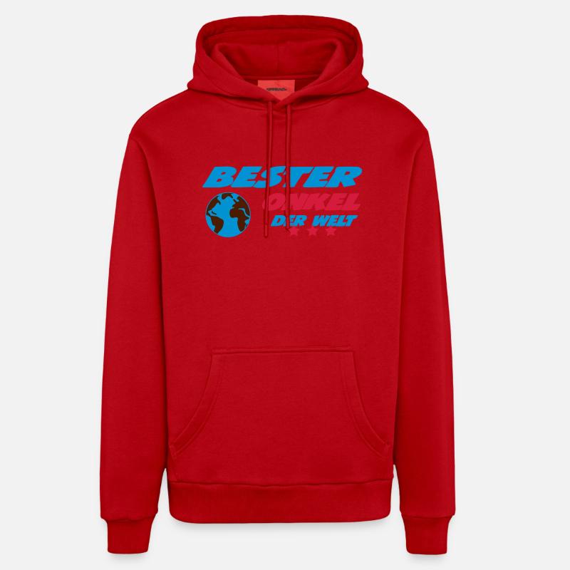 Bester ONKEL der welt - Organic Relaxed Hoodie Made in EU - red
