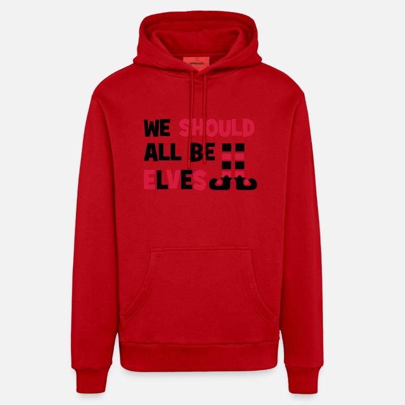 Lutins - Sweat à capuche bio décontracté fabriqué en UE - rouge