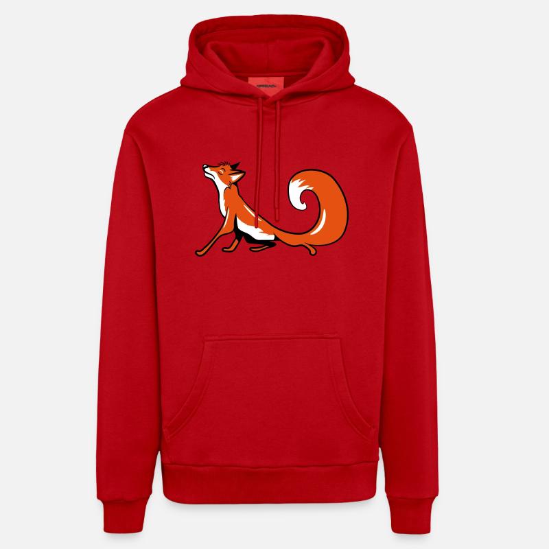 Fuchs witzig eitel - Organic Relaxed Hoodie Made in EU - Rot