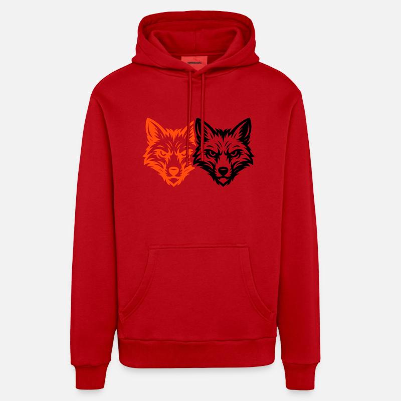 L’équipe Fox Head - Sweat à capuche bio décontracté fabriqué en UE - rouge