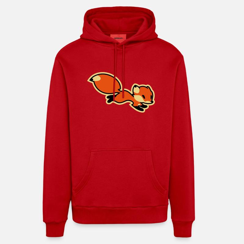 Fox - Organic Relaxed Hoodie Made in EU - Rot