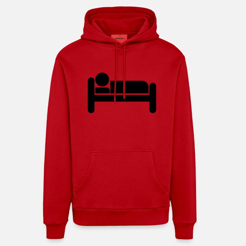 Lit - Sweat à capuche bio décontracté fabriqué en UE - rouge