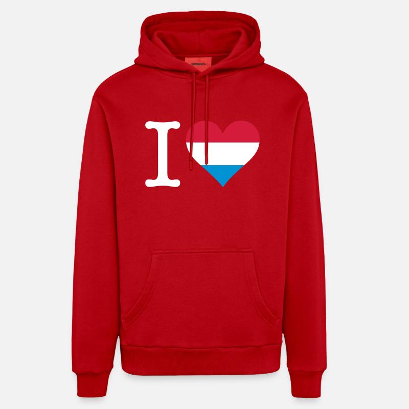 I Love Holland - Sweat à capuche bio décontracté fabriqué en UE - rouge
