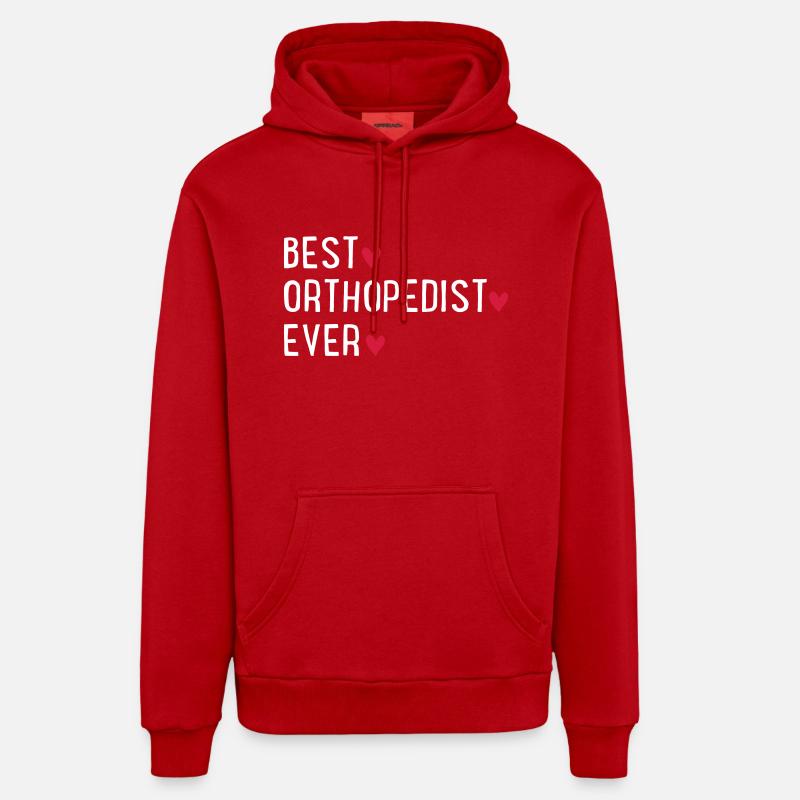 Orthopédiste - Sweat à capuche bio décontracté fabriqué en UE - rouge