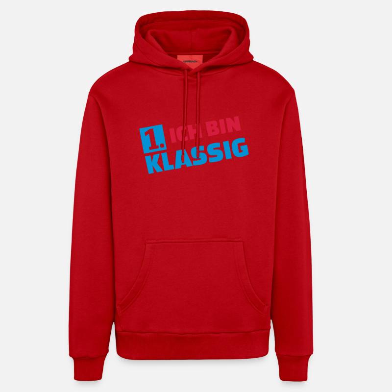 Erstklassig - Organic Relaxed Hoodie Made in EU - Rot