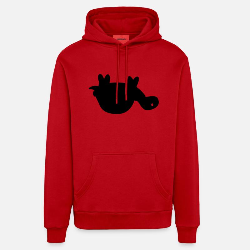 Tortue - Sweat à capuche bio décontracté fabriqué en UE - rouge