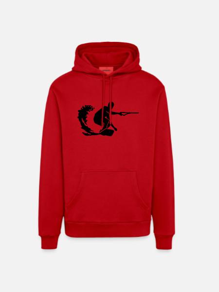 Wakeboard - Organic Relaxed Hoodie Made in EU - red