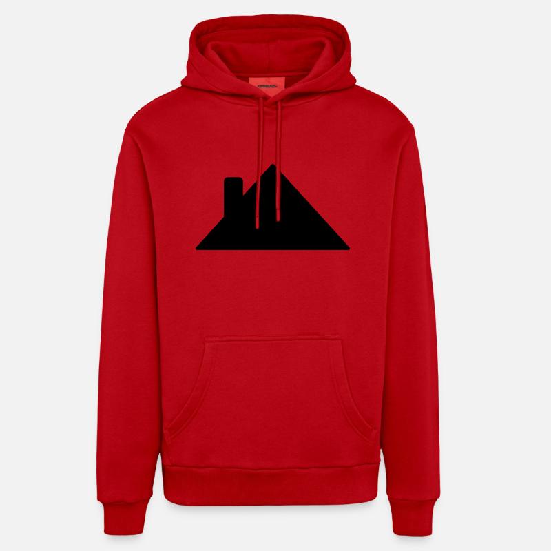 Toit - Sweat à capuche bio décontracté fabriqué en UE - rouge