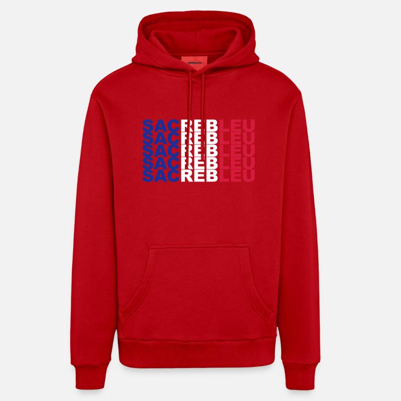 Sacrebleu - Sweat à capuche bio décontracté fabriqué en UE - rouge